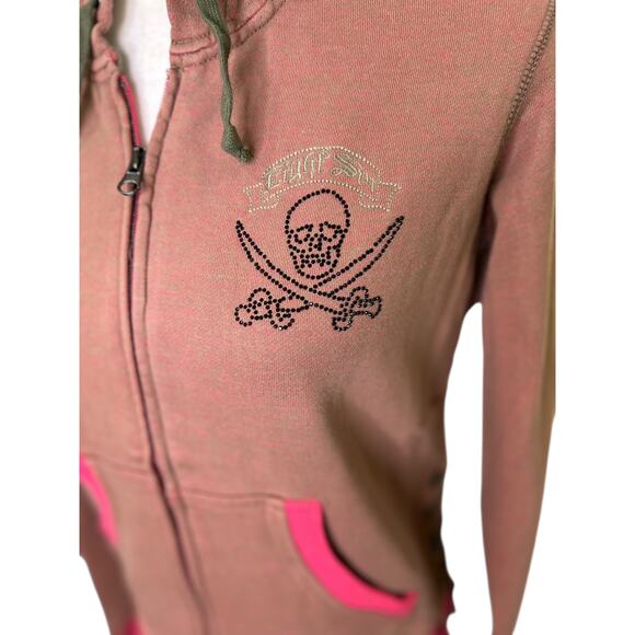 Eight Sin World Tour 1978 Rose Pink Double Zip Hooded Sweatshirt NWT Italy - Picture 2 of 10